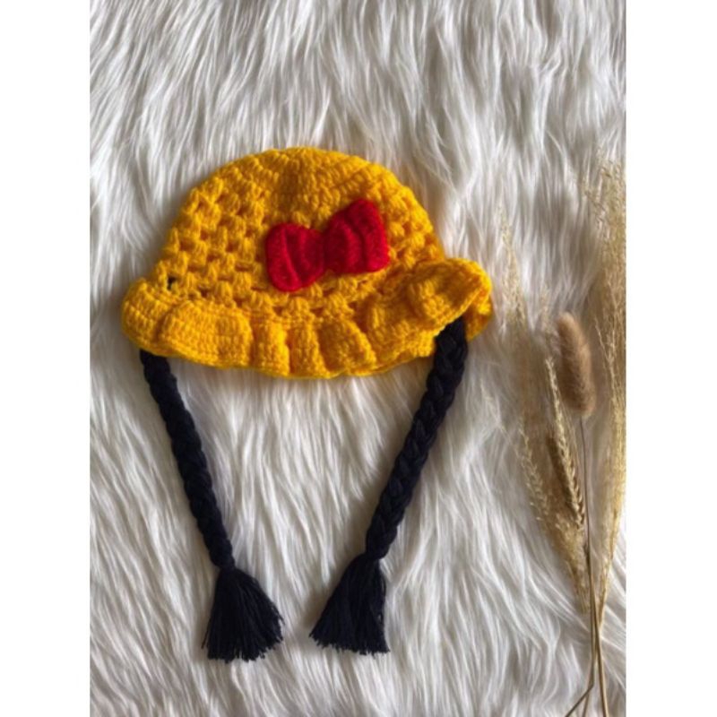 TOPI KUPLUK WIG ANAK BAYI RENDA KEPANG RAMBUT