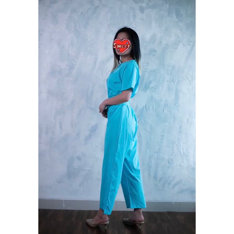 longjumpsuit wanita / jumpsuit polos / jumpsuit busui friendly