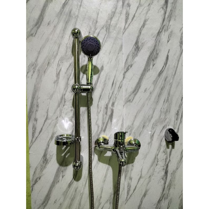 Tiang set shower panas dingin/Shower panas dingin komplit/Shower kran mixer panas dingin