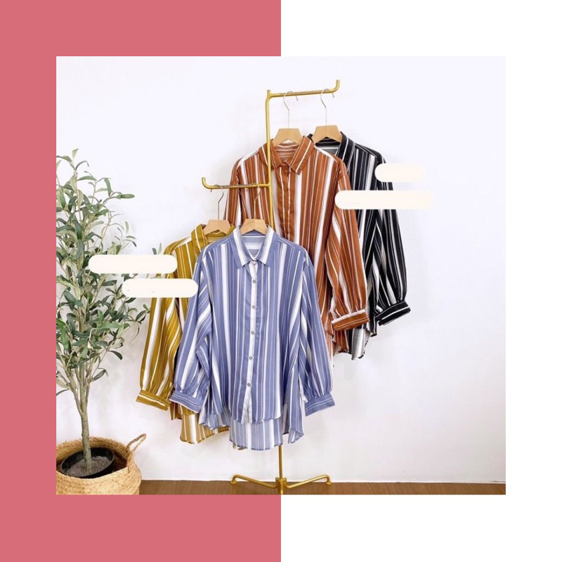 EC - Nadine Oversize / kemeja strip