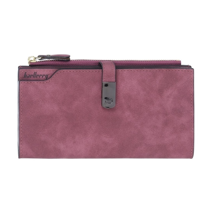 DOMPET PANJANG WANITA BAELLERRY PREMIUM BATAM BRANDED SIMPLE ORIGINAL KULIT UNGU AILEEN WA632P3 IMPORT SLOT KARTU UANG RESLETING KOIN KOREA CEWEK MURAH FASHION KEKINIAN