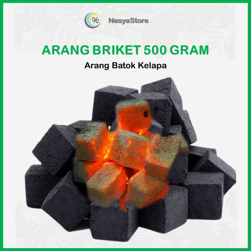 Arang Briket Areng Batok Kelapa 500 gram BBQ Tahan Lama Berkualitas - Briket Arang