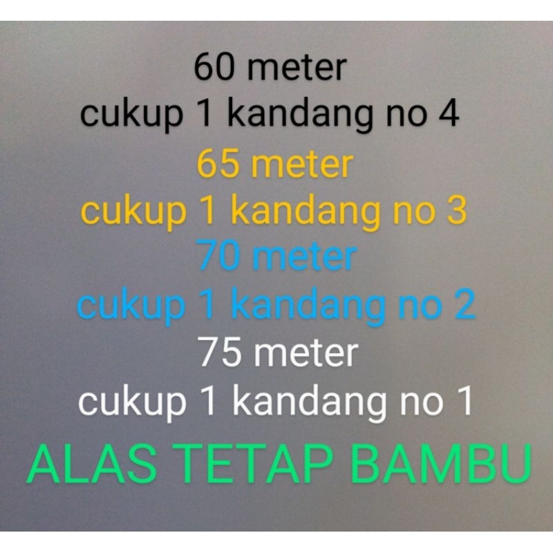 Jeruji Ruji Fiber Hitam Non Kulit Untuk Sangkar Burung