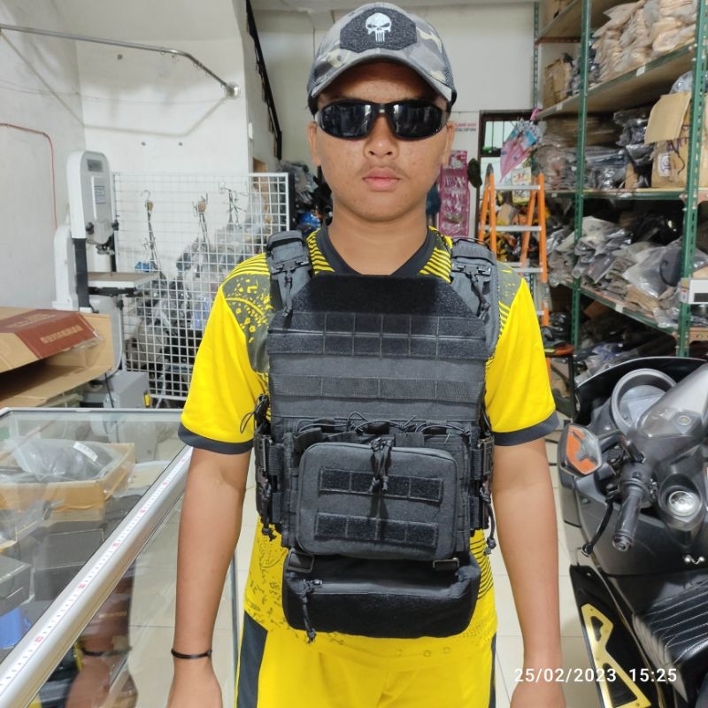 Bodyvest nakula / bodyvest black viper anti peluru bila pasang kevlar