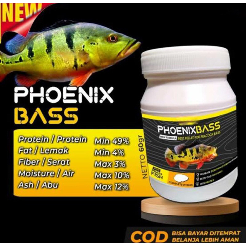 Pakan Ikan Pbass Peacock Bass PHOENIX BASS Pelet Makanan Pbass Mono Orinoco