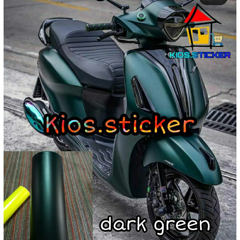 Skotlet Sticker Hijau Army Tua Stiker Dark Green Army Matte Doff