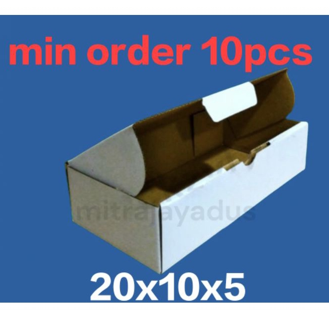 

dus die cut putih polos luar 20x10x5