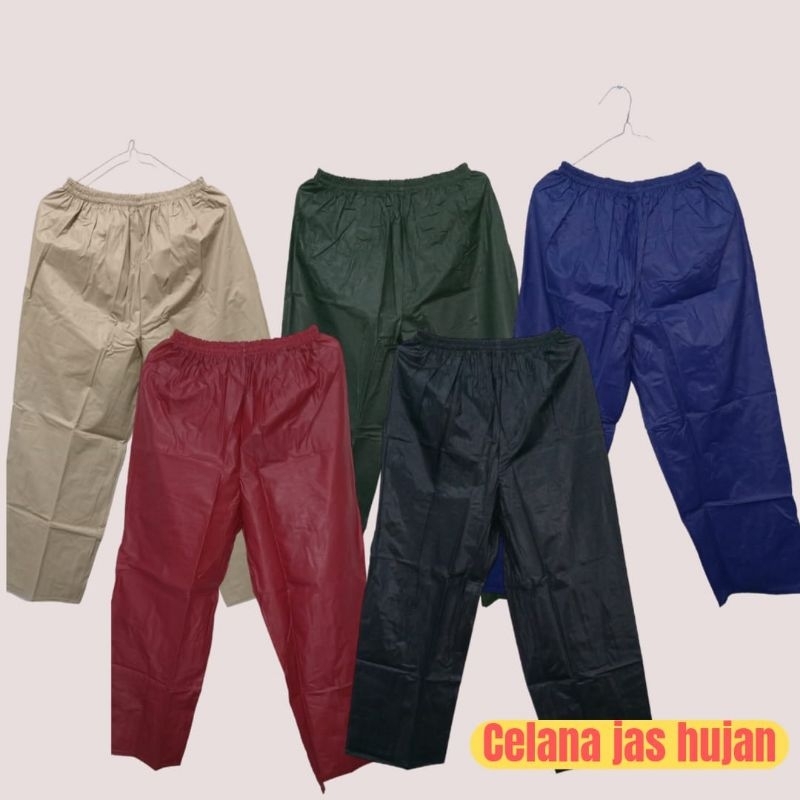 MISHEL CELANA JAS HUJAN RAINCOAT PRIA WANITA BAHAN PVC 0,25 TEBAL ELASTIS TAHAN AIR