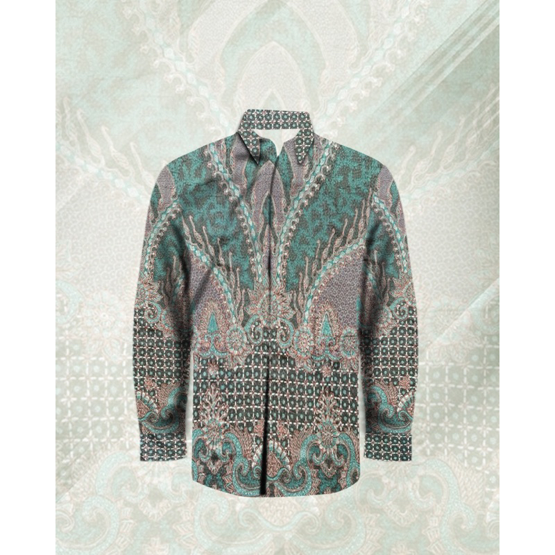 (KAIN) KEMEJA BATIK TULIS SUTRA ATBM PEKALONGAN 009