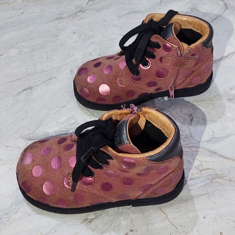 NEW GEOX KIDS SHOES SEPATU ANAK SIZE 23 RESPIRA ORIGINAL ITALIAN PATENT PINK