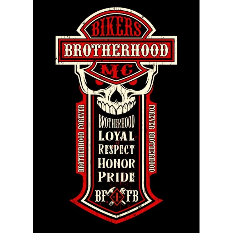 Stiker 5 Azas Bikers Brotherhood MC