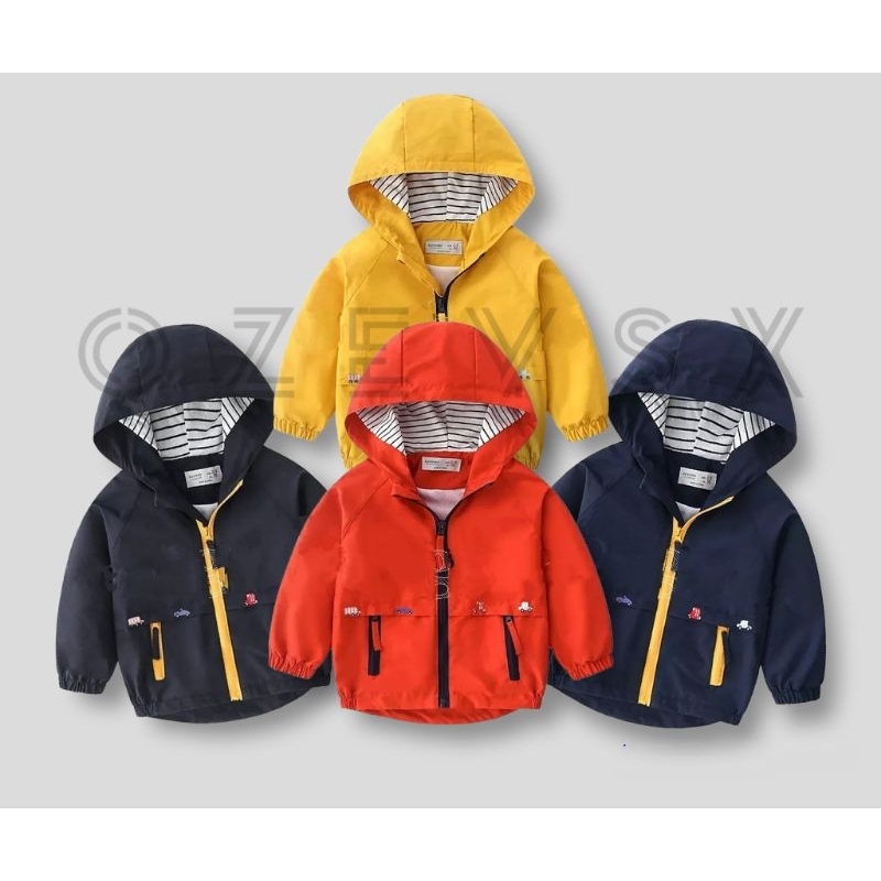 Jaket Parasut Anak anak keren kekinian anti air umur 4 - 10 tahun / Hoodie Parasut anak anak keren terbaru