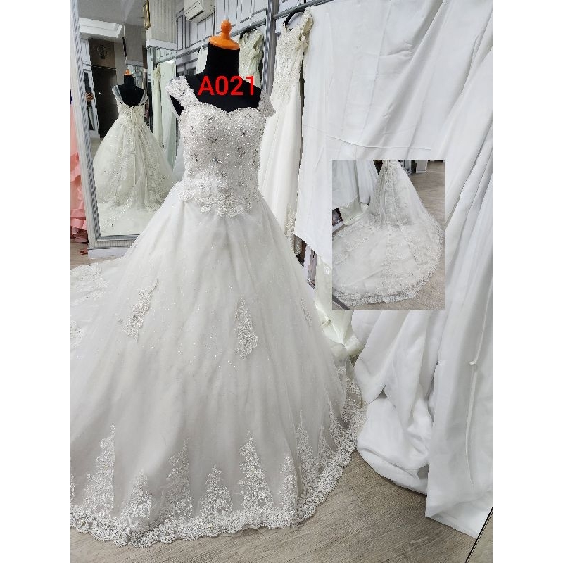 GAUN PENGANTIN / WEDDING GOWN PRELOVED /GAUN PESTA/BRIDE BRIDEMAIDS  GOWN / GAUN PENGAPIT PETTICOAT / PETIKUT / UNROK / PENGEMBANG GAUN PENGANTIN KAWAT 3 DENGAN PLUS KAIN TILE