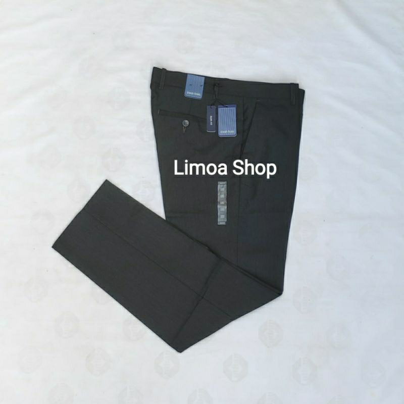 Celana Pria Formal STANLEY ADAMS Slim Fit Hitam Aspal SA 06