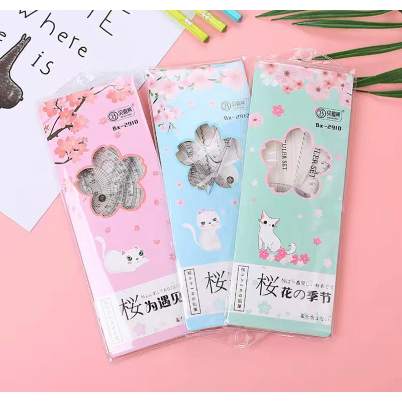 

Cherry Blossom/Sakura Penggaris 1pack isi 4