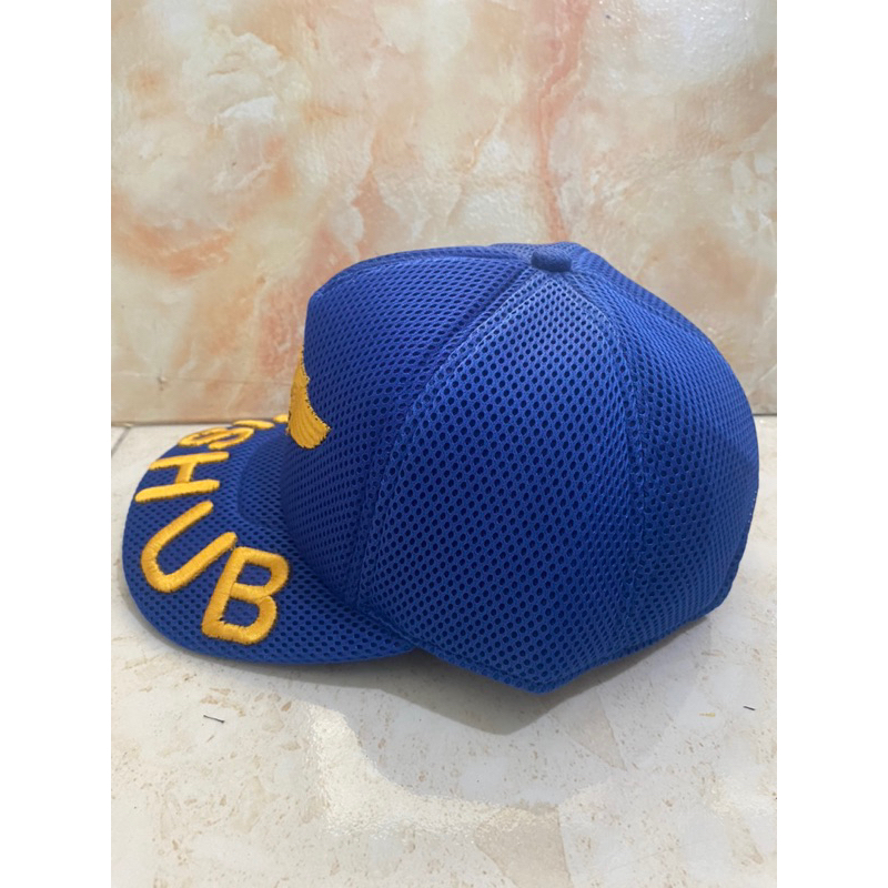 Topi Dishub Bahan Dobel mess Biru//hitam