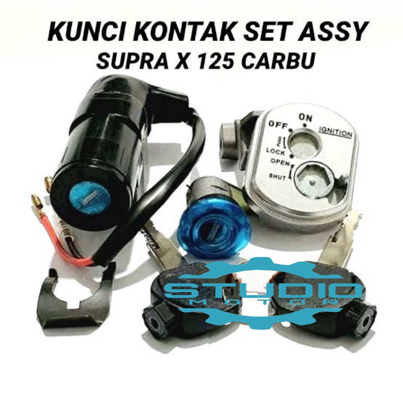 KUNCI KONTAK KOMPLIT PLUS JOK DEPAN BELAKANG KEY SET SUPRA X 125 / BATMAN KARBU CARBU Fi Injeksi