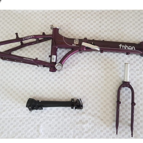 Frame Fork plus Handlepost Fnhon Blast V Brake 20 22 inch ungu Purple