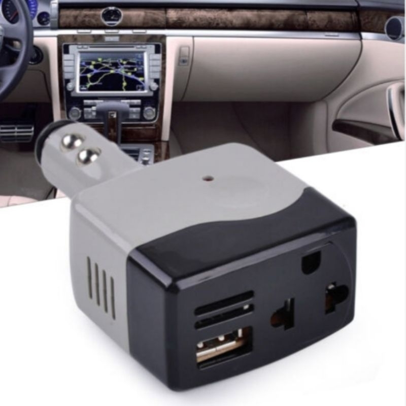 Car Power Converter Mobil Charger DC 12V/24V to AC 220V with USB