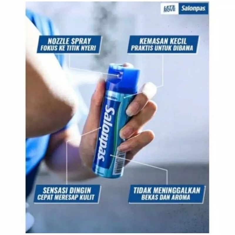 Salonpas Jet Spray Pereda Otot Sendi 60ml Original