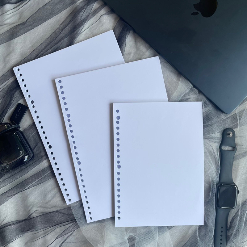 

Loose Leaf Putih Polos 80GSM A5 B5 / Isi Binder 20 Holes 26 Holes
