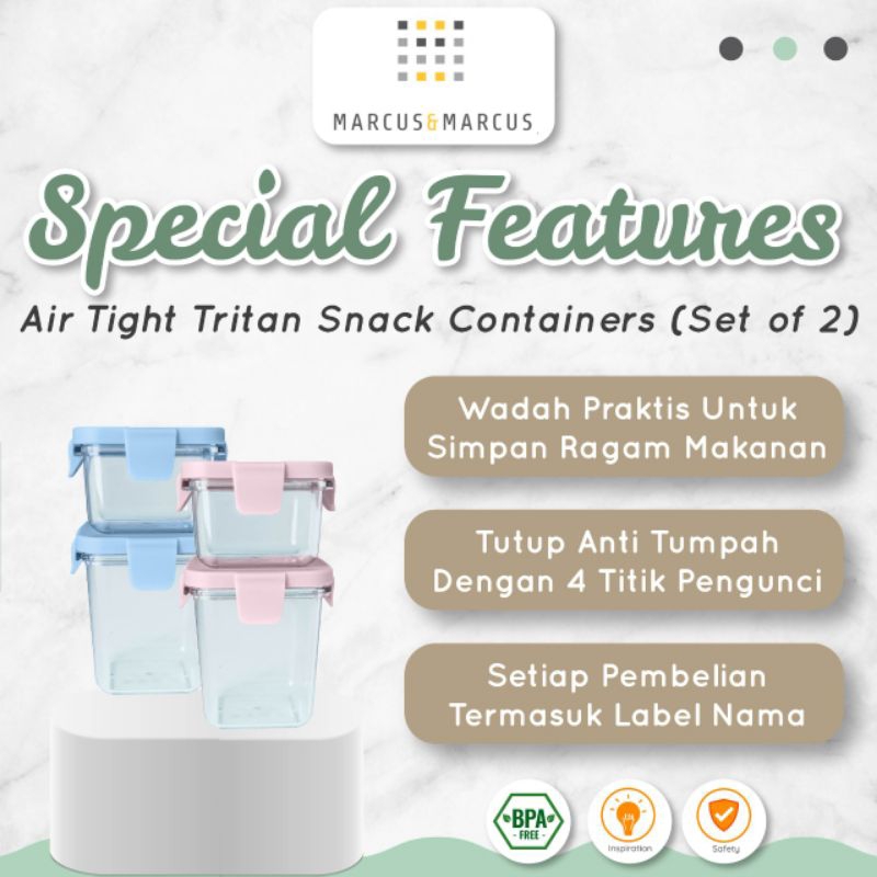 Marcus &amp; Marcus Air Tight Container / Wadah Mpasi