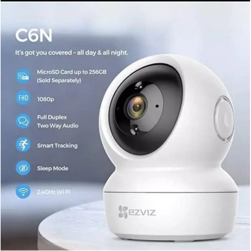 IP WIRELESS PTZ CAMERA WIFI 2MP EZVIZ C6N SMART TRACKING CAMERA