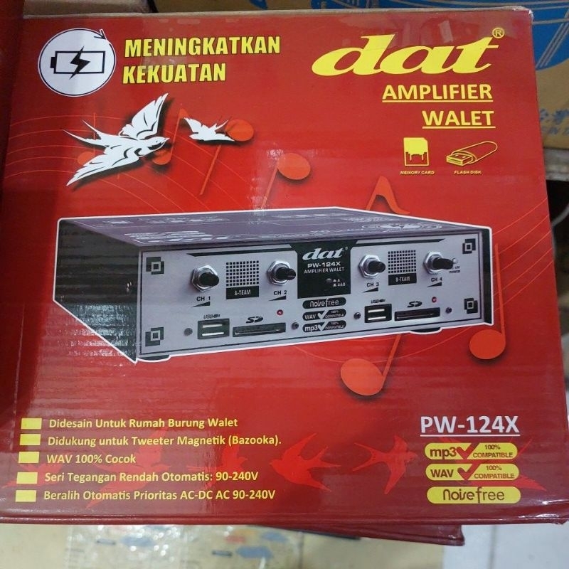 AMPLI WALET DAT PW 124X/MESIN WALET DAT2PLAYER AMPLI WALET DAT 2PLAYER