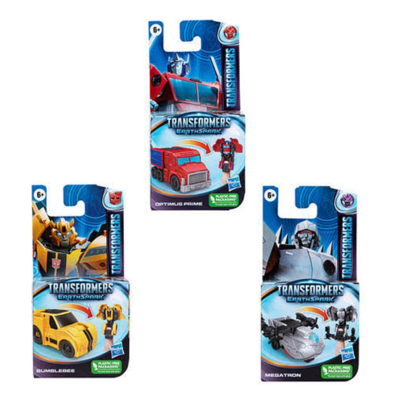 Transformers Earthspark Tacticon Mini Figure Optimus Prime, Bumblebee, Megatron