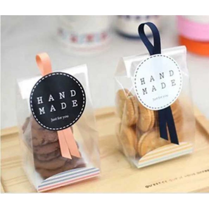 50PCS PLASTIK PACKAGING COOKIES KUE CLEAR DOFF / KEMASAN COOKIES