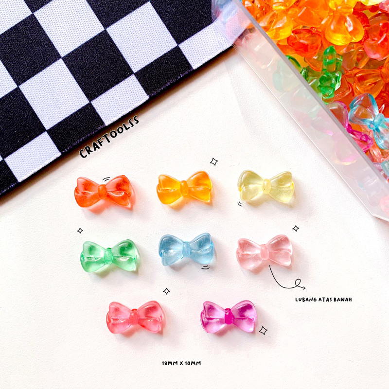 MANIK MOTE PITA TRANSPARAN WARNA WARNI