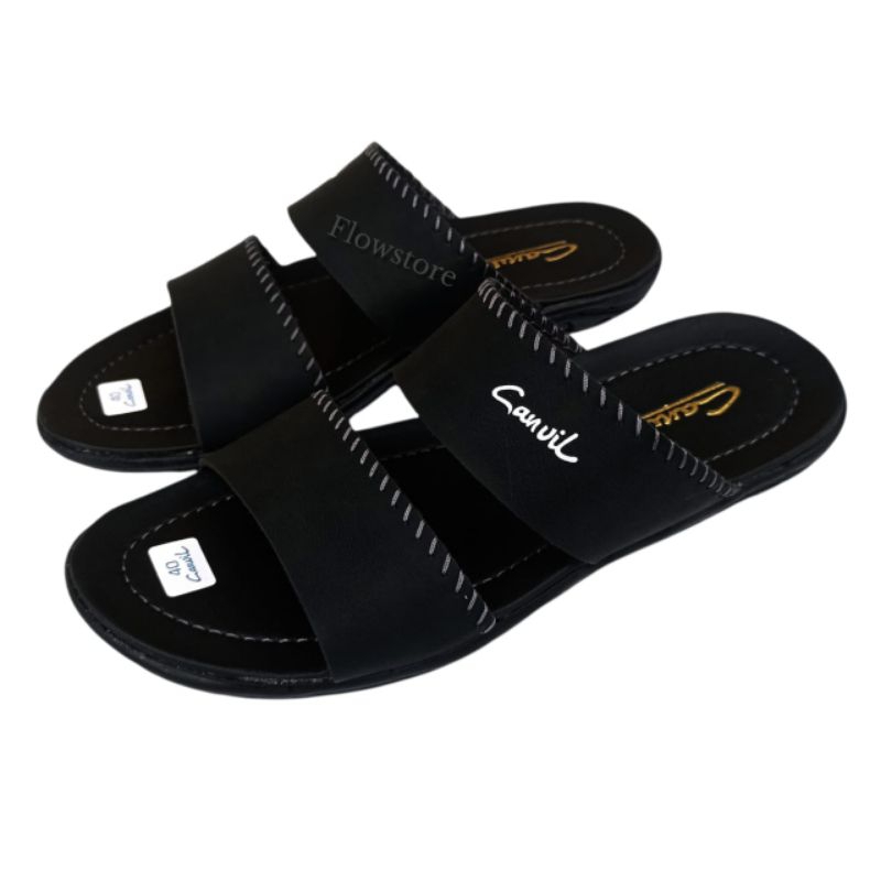 Sandal Kulit Pria - Sandal Slide Pria - Sandal Pria -  Sandal Slop Pria -  Sandal Casual Pria