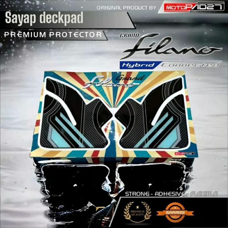 Yamaha Grand Filano 125 Stiker Sayap depan Resin Premium Grand Filano 125