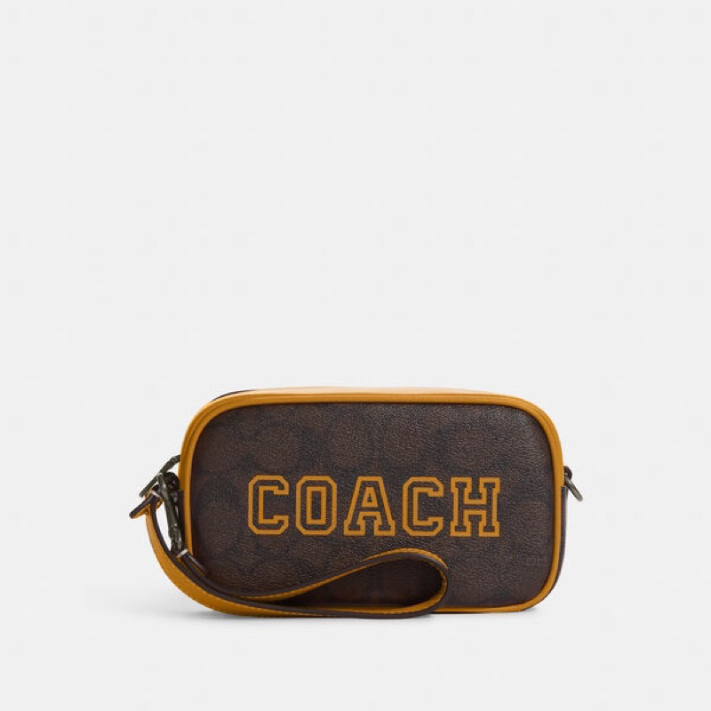 Coach Mini Jamie Camera Bag In Signature Canvas With Varsity Motif (CB851)