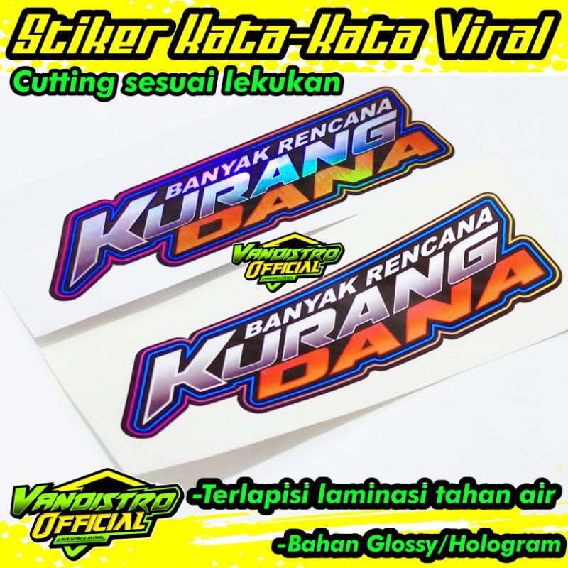 Stiker banyak rencana kurang dana