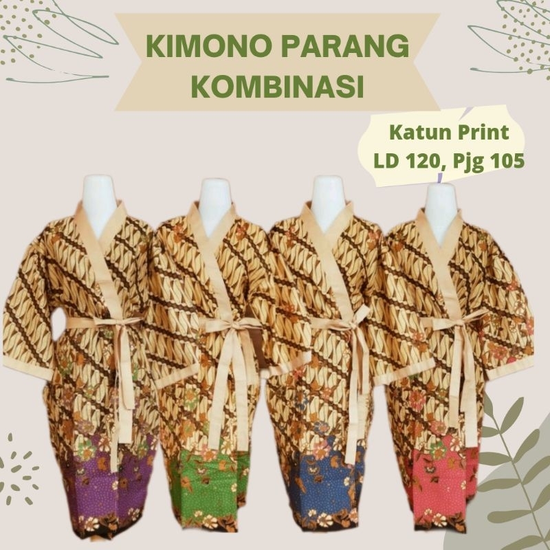 Baju Tidur Kimono Batik Pria Wanita motif Jawa Klasik