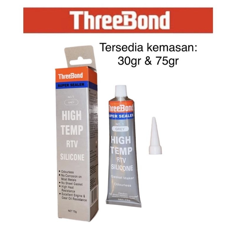 

Lem cair ThreeBond High Temp RTV Super Sealer GREY 30 gr & 75 gr NO 1 Gasket