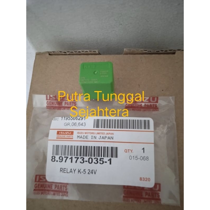 Relay Kaki 5 Relay 24volt 5pin NKR 71 8-97173-035-1