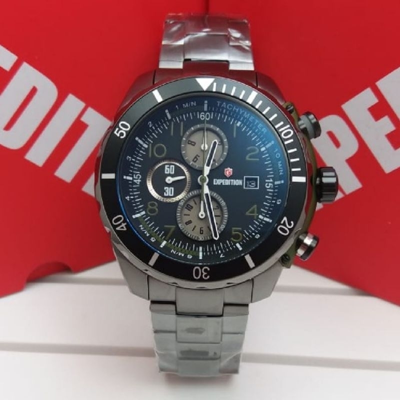 Jam Expedition EXP 6795 MCBIGBAGN Grey Jam Pria Original Ori