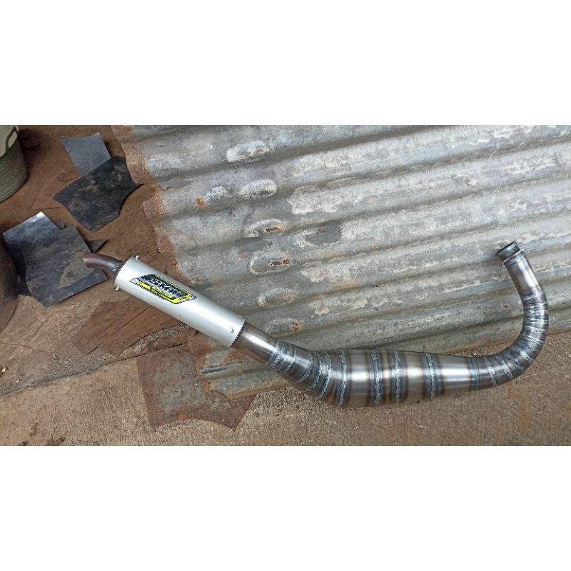 Knalpot Rxking Rxs Rxk Yt115 Kolong Kobra Super Pro Dot Smr Plat Alumunium Atas Bawah Gahar