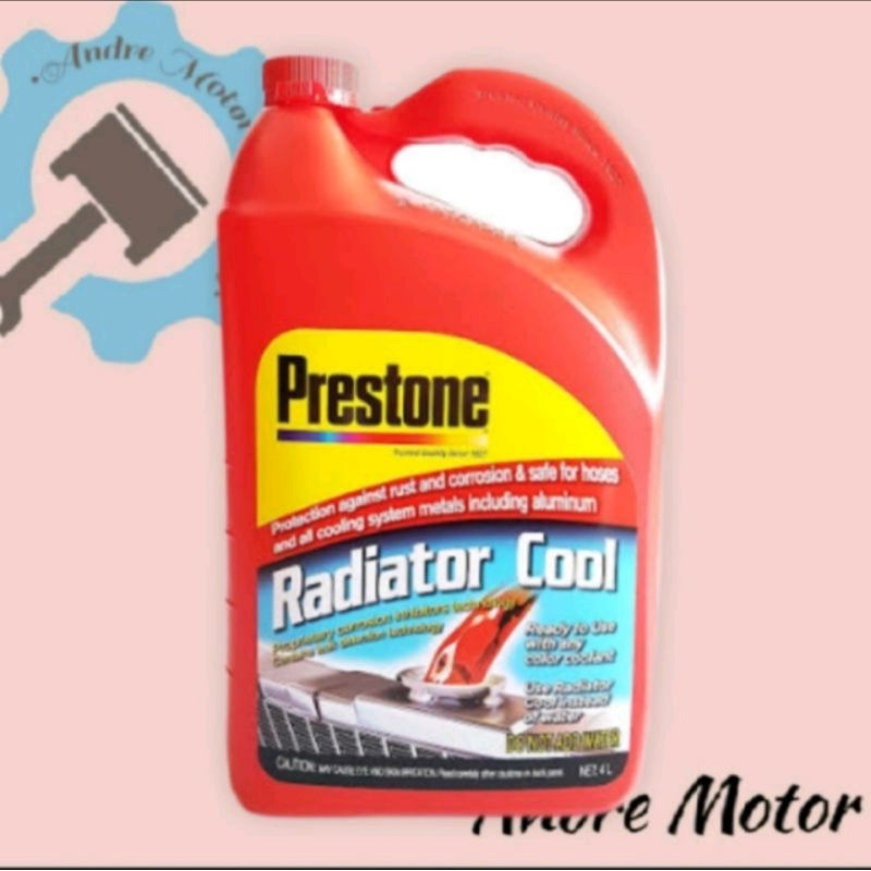 air radiator coolant prestone 4 liter /galon merah.hijau