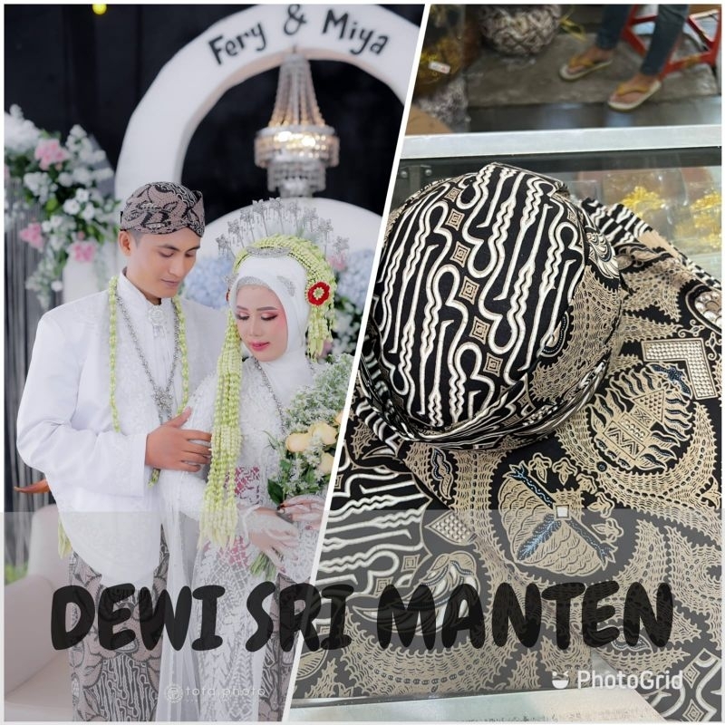 Kain pengantin polos alusan 2bj + blangkon/jarik manten/kain manten