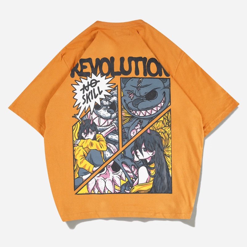 [N01150] T-shirt Oversized Distro Motif REVOLUTION XXX