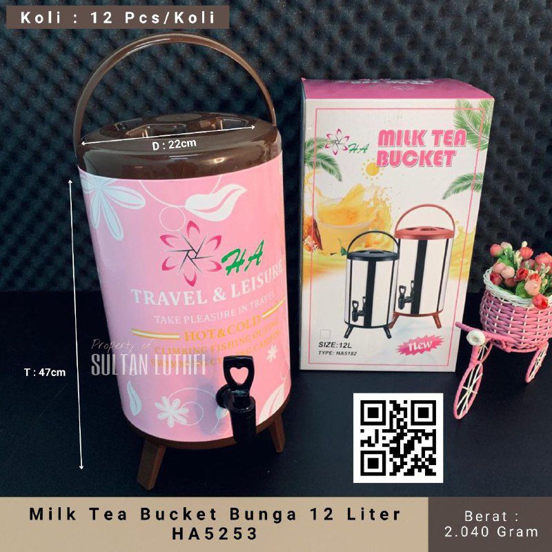 Milk Tea Bucket Bunga 12 Liter HA5253/HA5182