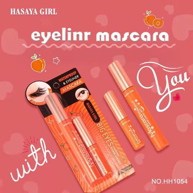 PAKET 2 IN 1 MASKARA DAN EYELINER HASAYA GIRL WATERPROOF