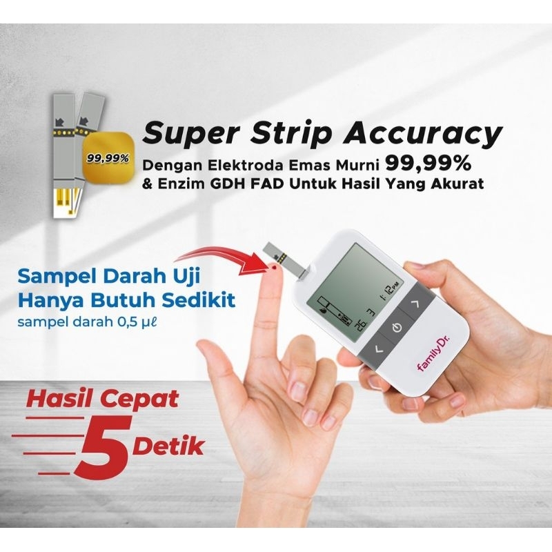 ALAT CEK GULA DARAH SET FAMILY DR GLUCOSE + STRIP25