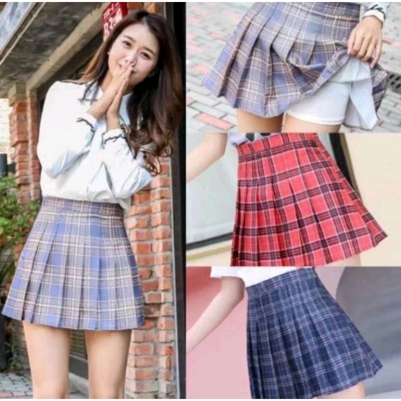 READY STOCK  Rok JKT48 / Korean Mini Skirt / Rok Lipit / Rok Tenis / Rok Mini / Rok Korea / Rok Jepa