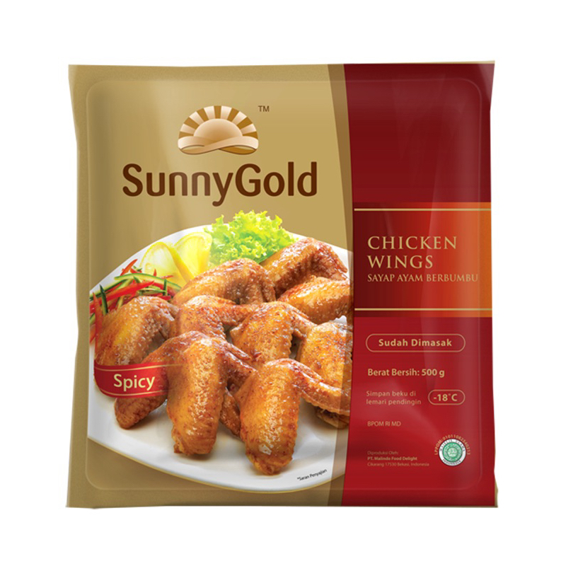 

Sunny Gold Chicken Wings Sayap Ayam Berbumbu 500Gr