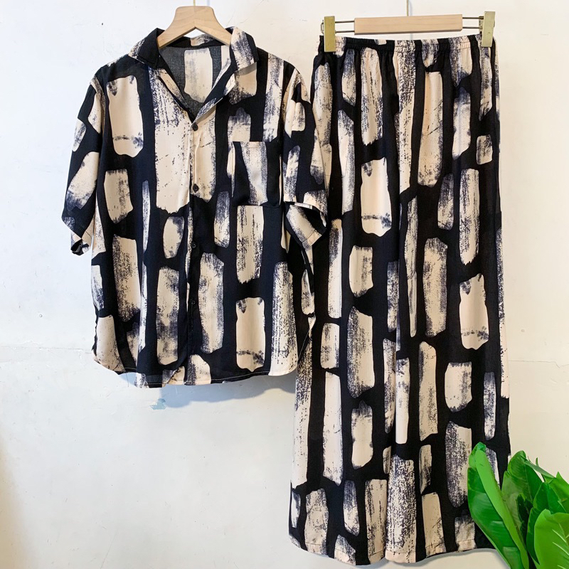 Piyama Kancing Busui / Piyama Rayon Jumbo / Korean Oversized Shirt