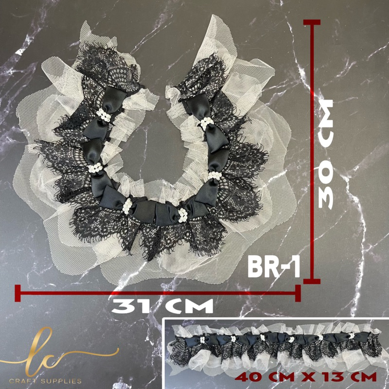 Renda Leher / Kerah Bordir Cantik / Renda Jadi